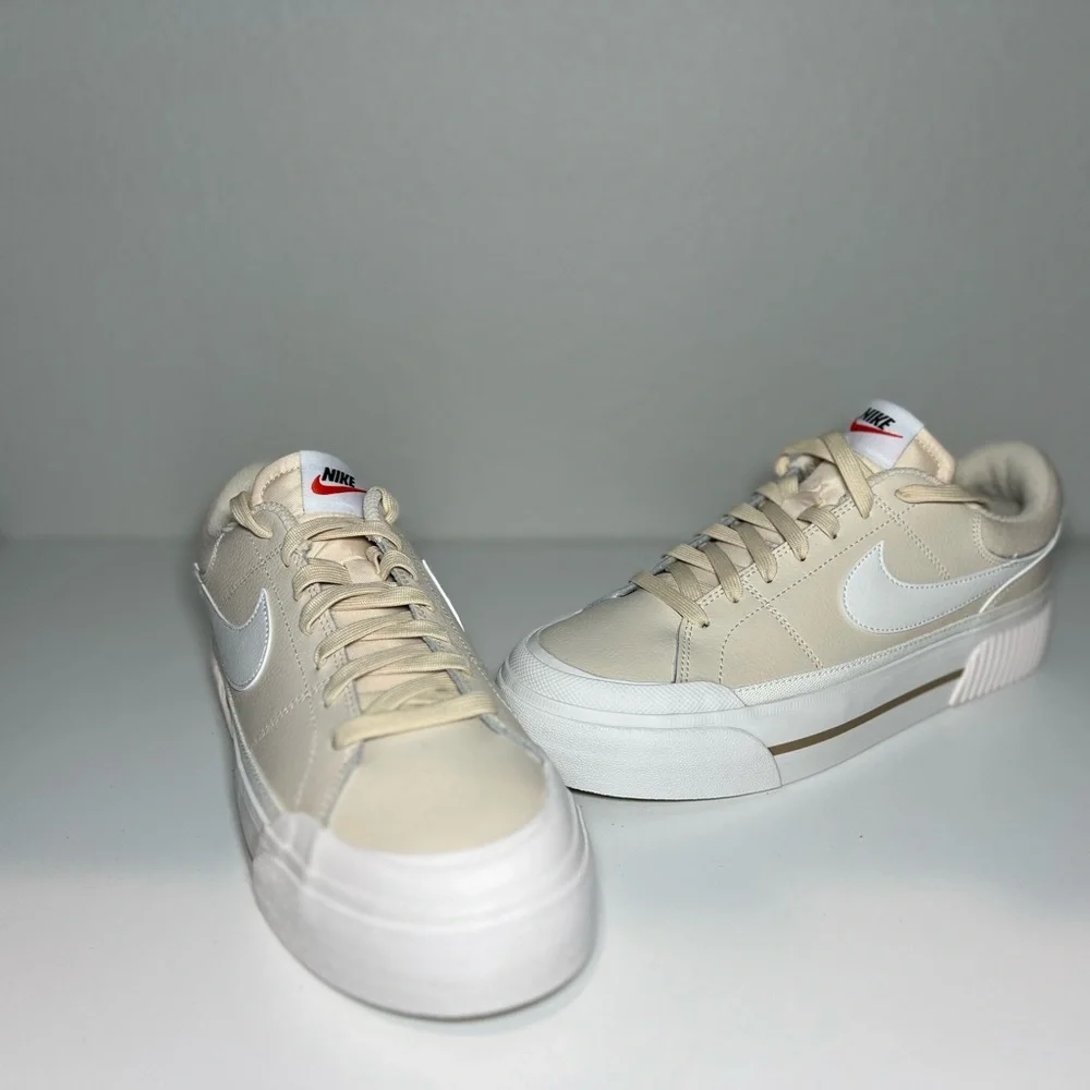 Nike Cream White Platform Sneakers